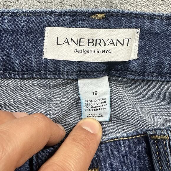Lane‎ Bryant Jeans Women’s 16 Blue High-rise Essential Stretch Straight Crop - Picture 11 of 16